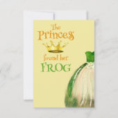 Elegantes Fairytale Princess Frog Brautparty Dankeskarte (Rückseite)