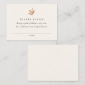 Elegantes Fall Baby Duwer Diaper Raffle Ticket Begleitkarte (Vorne/Hinten)