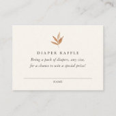 Elegantes Fall Baby Duwer Diaper Raffle Ticket Begleitkarte (Vorderseite)