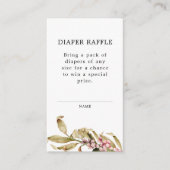 Elegantes Fall Baby Duwer Diaper Raffle Ticket Begleitkarte (Vorderseite)