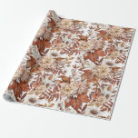 Elegantes Fall-Blütenpapier Geschenkpapier<br><div class="desc">Elegantes fallendes florales Verpackungspapier. Ideal für die Verpackung von Geschenken und Dekoration für eine Herbstdusche oder Hochzeit.</div>