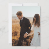 Elegantes Fall Botanische Hochzeit Foto Einladung (Rückseite)