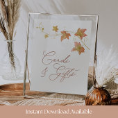 Elegantes Fall Brautparty Cards & Gifts Zeichen Poster