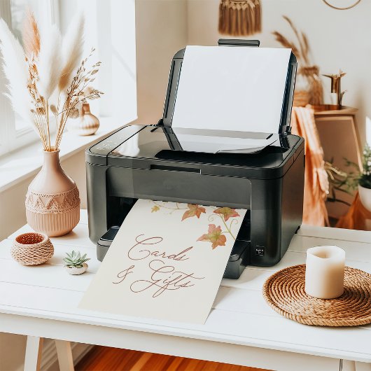 Elegantes Fall Brautparty Cards & Gifts Zeichen Poster