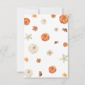 Elegantes Fall-Brautparty Dankeskarte (Rückseite)