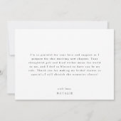 Elegantes Fall-Brautparty Dankeskarte (Rückseite)