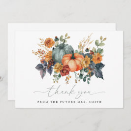 Elegantes Fall-Brautparty Dankeskarte