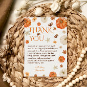 Elegantes Fall-Brautparty Dankeskarte