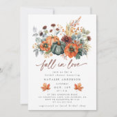 Elegantes Fall-Brautparty Einladung (Vorderseite)