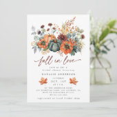 Elegantes Fall-Brautparty Einladung (Stehend Vorderseite)