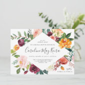 Elegantes Fall-Brautparty Einladung (Stehend Vorderseite)