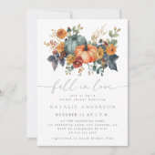 Elegantes Fall-Brautparty Einladung (Vorderseite)