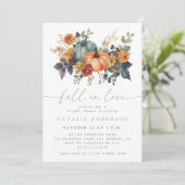 Elegantes Fall-Brautparty Einladung (Stehend Vorderseite)