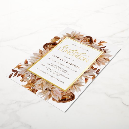 Elegantes Fall-Brautparty Folieneinladung (Gedreht)