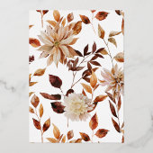 Elegantes Fall-Brautparty Folieneinladung (Rückseite)