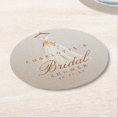 Elegantes Fall Brautparty Gefallen - Hochzeitsklei Runder Pappuntersetzer (Angewinkelt)