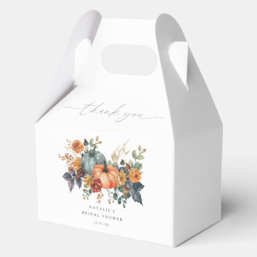 Elegantes Fall-Brautparty Geschenkschachtel (Rückseite)