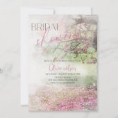 Elegantes Fall Brautparty - Lila Blumenthema Einladung (Vorderseite)