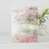 Elegantes Fall Brautparty - Lila Blumenthema Einladung (Stehend Vorderseite)