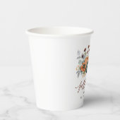 Elegantes Fall-Brautparty Pappbecher (Vorderseite)