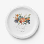 Elegantes Fall-Brautparty Pappteller (Vorderseite)