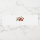 Elegantes Fall-Brautparty Wasserflaschenetikett (Einzelnes Label)