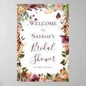 Elegantes Fall Brautparty Willkommen Poster (Vorne)