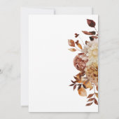 Elegantes Fall Bridal Brunch Einladung (Rückseite)