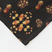 Elegantes Fall-Dackel-Muster: Herbstblüten Fleecedecke (Ecke)