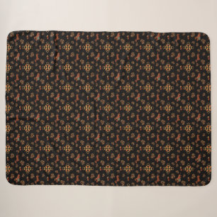 Elegantes Fall-Dackel-Muster: Herbstblüten Sherpadecke