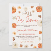 Elegantes Fall Floral Brautparty Einladung (Vorderseite)