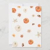 Elegantes Fall Floral Brautparty Einladung (Rückseite)