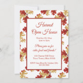 Elegantes Fall Foliage Harvest Blätter Open House Einladung (Vorderseite)