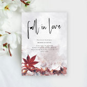 Elegantes "Fall in Liebe" Ahornkapellen-Blätter Ho Einladung