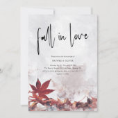 Elegantes "Fall in Liebe" Ahornkapellen-Blätter Ho Einladung (Vorderseite)