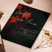 Elegantes "Fall in Liebe" Rote Ahornfräsen Hochzei Einladung