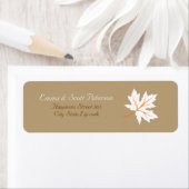 Elegantes Fall Maple Leaf Rücksendeadresse-Label (Insitu)