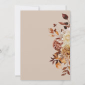 Elegantes Fall Modernes Brautparty Einladung (Rückseite)