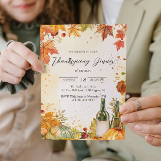 Elegantes Fall Mood and Hues Erntedank Dinner Einladung