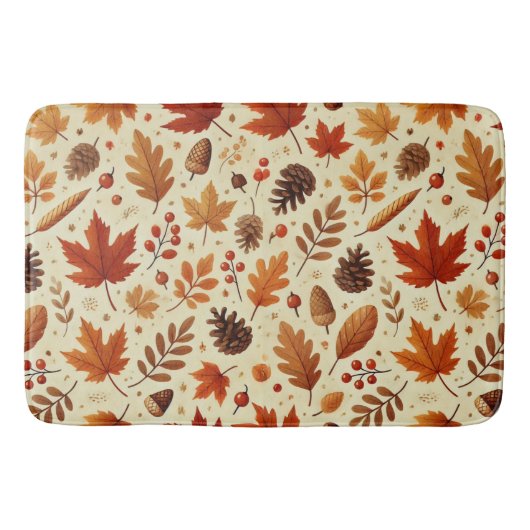 Elegantes Fall Pattern Badematte (Vorderseite)