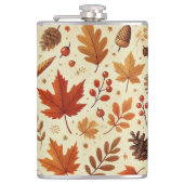 Elegantes Fall Pattern Flachmann (Vorderseite)