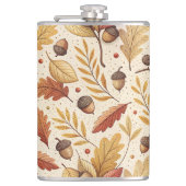 Elegantes Fall Pattern Flachmann (Vorderseite)