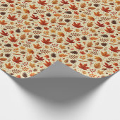 Elegantes Fall Pattern Geschenkpapier (Ecke)