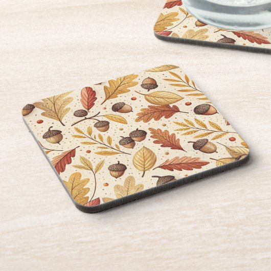 Elegantes Fall Pattern Getränkeuntersetzer (Linke Seite)