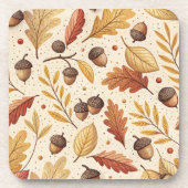 Elegantes Fall Pattern Getränkeuntersetzer (Vorderseite)