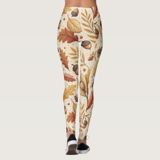 Elegantes Fall Pattern Leggings (Rückseite)