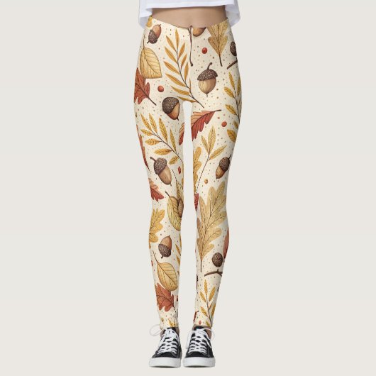 Elegantes Fall Pattern Leggings (Vorderseite)