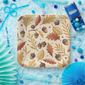 Elegantes Fall Pattern Pappteller (Party)