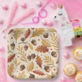 Elegantes Fall Pattern Pappteller (Party)