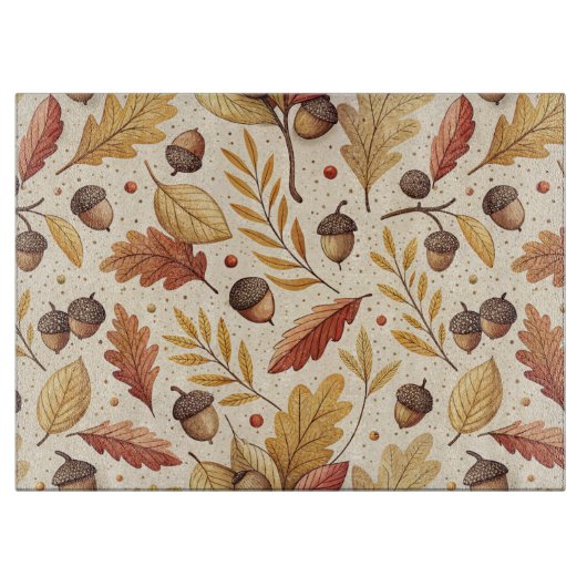 Elegantes Fall Pattern Schneidebrett (Vorderseite)